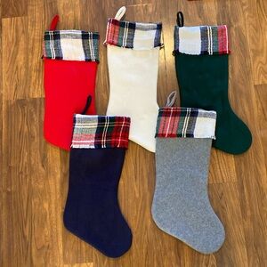 SET OF 5 Christmas stockings